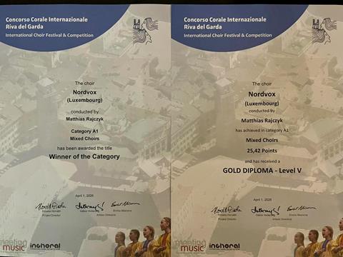 Nordvox wins First Prize at the international choral competition in Italy